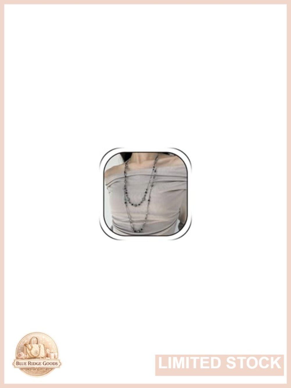 Long Pearl Inspired Beaded Necklace Gold Tone Chain Statement Jewelry